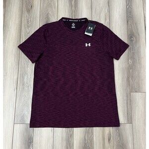Under Armour US Seamless S/S Tee Men's L Red Heather Performance Fitted NEW